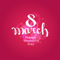 March 8 greeting card. Background vector template