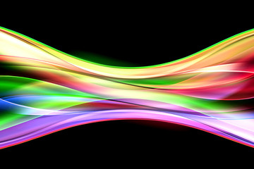 Fototapeta premium Abstract Light Lines Colorful Background Wavy Design