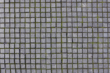 square granite sidewalk stones background
