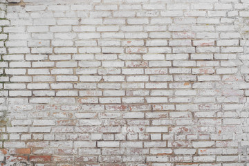White wall of bricks