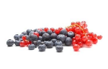 red currant and blueberries