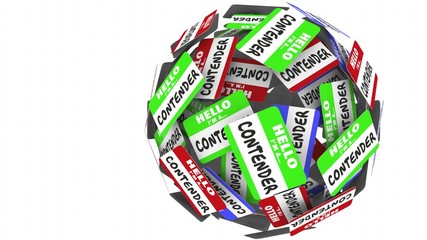 Contender Name Tag Ball Sphere Candidates Animation