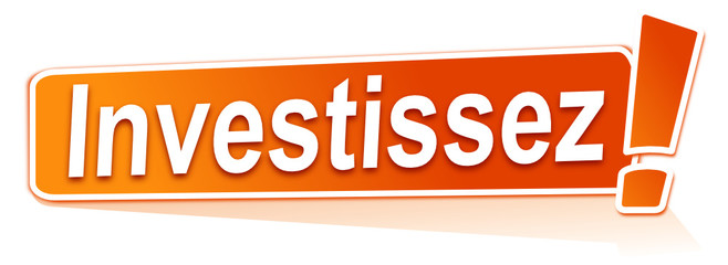 investissez sur étiquette orange