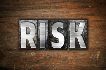 Risk Concept Metal Letterpress Type