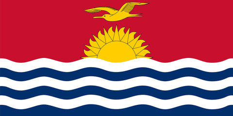 Fototapeta na wymiar Standard Proportions for Kiribati Flag