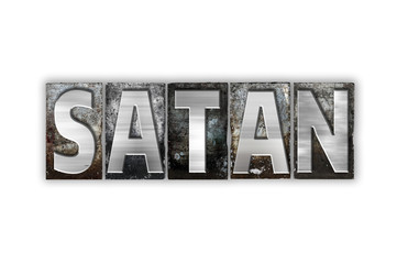 Satan Concept Isolated Metal Letterpress Type