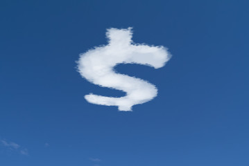 Dollar Sign Cloud in Perspective