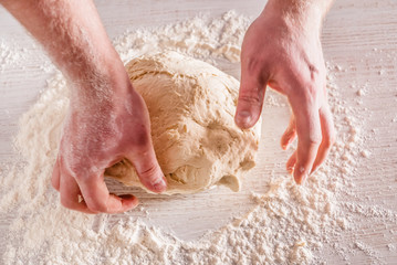 chef making bread
