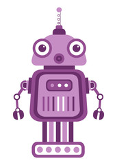 Cartoon cute robot. Toy. Vector character
