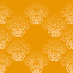 Vintage backdrop. Boho background. Sunny seamless pattern. Gold vector texture. Vintage backdrop.