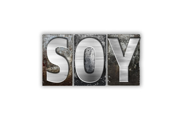 Soy Concept Isolated Metal Letterpress Type