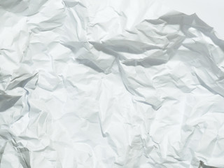 Texture of crumpled white paper