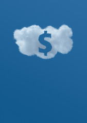 US Dollar Symbol inside a Cloud