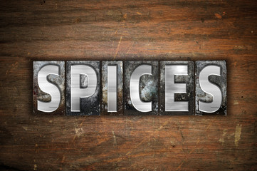 Spices Concept Metal Letterpress Type