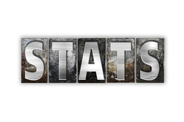 Stats Concept Isolated Metal Letterpress Type