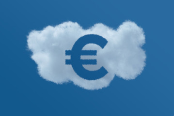 Euro Symbol seen in a Cloud