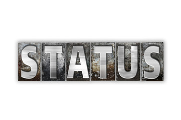 Status Concept Isolated Metal Letterpress Type
