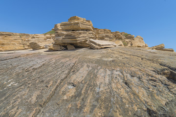 Fototapeta na wymiar Rocks at Triopetra beach,Mediterranean sea, Greece