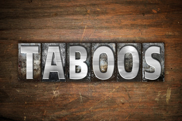 Taboos Concept Metal Letterpress Type