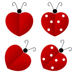 ladybug heart illustration