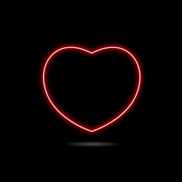 heart red neon illustration