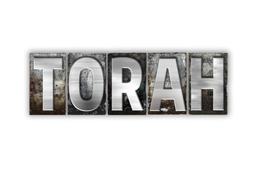 Torah Concept Isolated Metal Letterpress Type