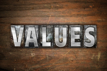 Values Concept Metal Letterpress Type