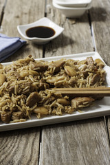 Chineese food on tray