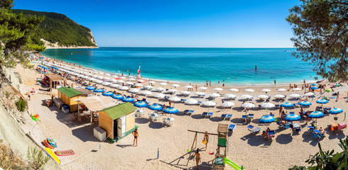 Sirolo beach in Conero national park, Italy