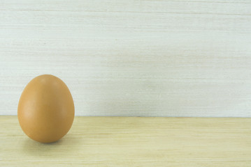 egg on wood ground