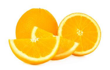 Orange fruit isolated on white background