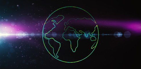 Composite image of globe shape