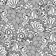 Seamless black and white pattern. 
