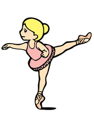Blonde Ballerina illustration