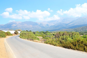 Summer landscape in Crete.
