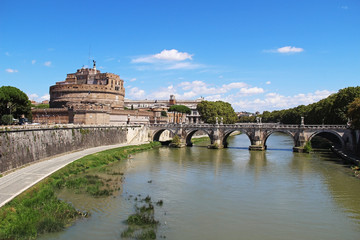 Castel Sant Angelo in a summer day in Rome, Italy