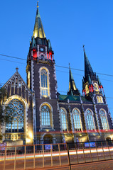 Evening picture of the Catholic Church