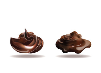 Delicious Chocolate Isolated Set. Realistic Vector Illustration