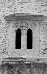 Window of old church in Malia.