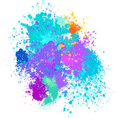 Color background of paint splashes