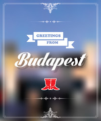 Retro Typography - Greetings from Budapest