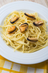 spaghetti with shrimp and mussel
