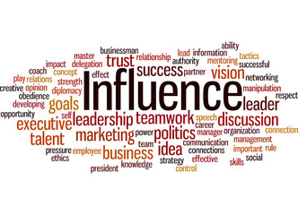 Influence, word cloud concept 7