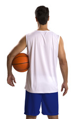 Fototapeta premium Professional French basketball player with ball.