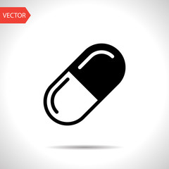 medical pill vector icon