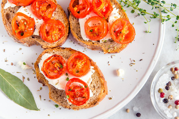 bruschetta with roasted tomatoes