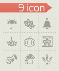 Vector Autumn icon set