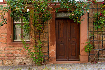Fototapeta na wymiar Hauseingang Alte Tür 