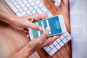 Composite image of online banking