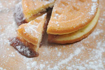 Healthy Homemade Waffles with icing